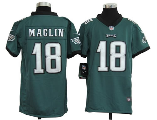 Youth NEW NFL Philadelphia Eagles 18 Jeremy Maclin Green Jerseys