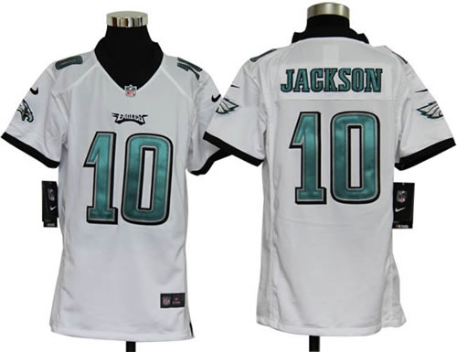 Youth NEW Philadelphia Eagles 10 Desean Jackson White Jerseys