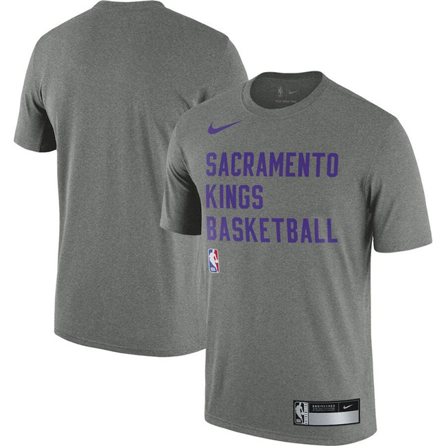 Men's Sacramento Kings Heather Gray 2023 24 Sideline Legend Performance Practice T-Shirt