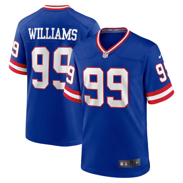 Men's New York Giants #99 Leonard Williams Royal Classic Retired Player Stitched Game Jersey Men's New York Giants #99 Leonard Williams Royal Classic Retired Player Stitched Game Jersey