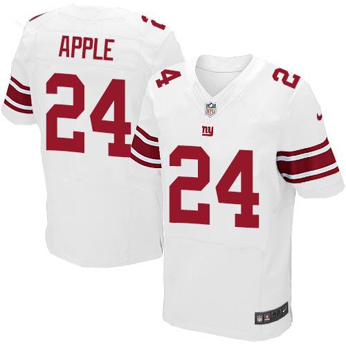Nike Giants #24 Eli Apple White Men's Stitched NFL Elite Jersey Nike Giants #24 Eli Apple White Men's Stitched NFL Elite Jersey