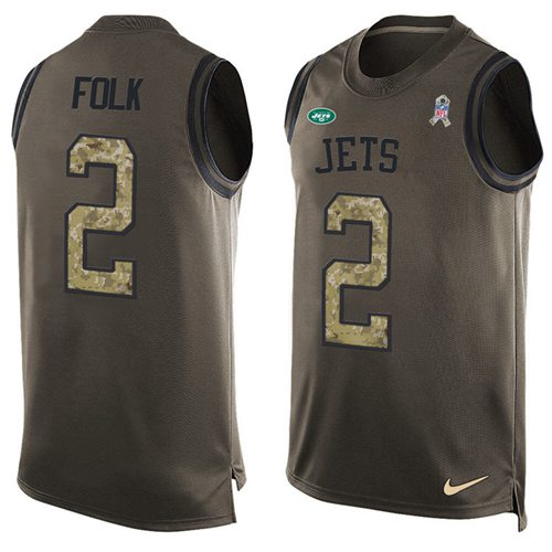 Nike Jets #2 Nick Folk Green Men's Stitched NFL Limited Salute To Service Tank Top Jersey Nike Jets #2 Nick Folk Green Men's Stitched NFL Limited Salute To Service Tank Top Jersey