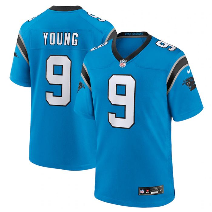 Men's Carolina Panthers #9 Bryce Young Blue Stitched Game Jersey Men's Carolina Panthers #9 Bryce Young Blue Stitched Game Jersey