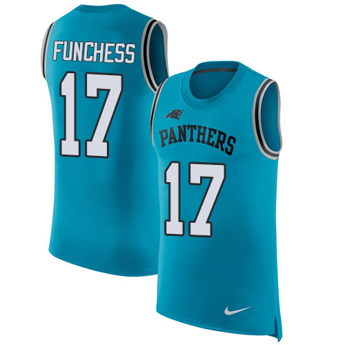Nike Panthers #17 Devin Funchess Blue Alternate Men's Stitched NFL Limited Rush Tank Top Jersey Nike Panthers #17 Devin Funchess Blue Alternate Men's Stitched NFL Limited Rush Tank Top Jersey