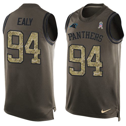 Nike Panthers #94 Kony Ealy Green Men's Stitched NFL Limited Salute To Service Tank Top Jersey Nike Panthers #94 Kony Ealy Green Men's Stitched NFL Limited Salute To Service Tank Top Jersey