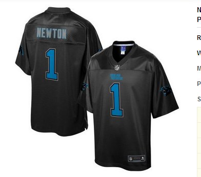 Nike Carolina Panthers #1 Cam Newton Black Men's NFL Pro Line Black Reverse Fashion Game Jersey