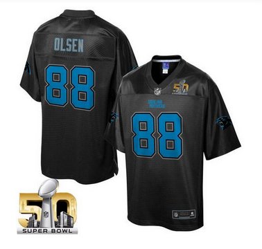 Nike Carolina Panthers #88 Greg Olsen Black Super Bowl 50 Men's NFL Pro Line Black Reverse Fashion Game Jersey Nike Carolina Panthers #88 Greg Olsen Black Super Bowl 50 Men's NFL Pro Line Black Reverse Fashion Game Jersey