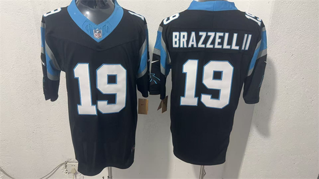 Men's Carolina Panthers #19 Chris Brazzell II Black F.U.S.E. Vapor Limited Stitched Football Jersey