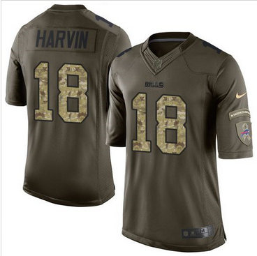 Nike Buffalo Bills #18 Percy Harvin Green Men's Stitched NFL Limited Salute To Service Jersey