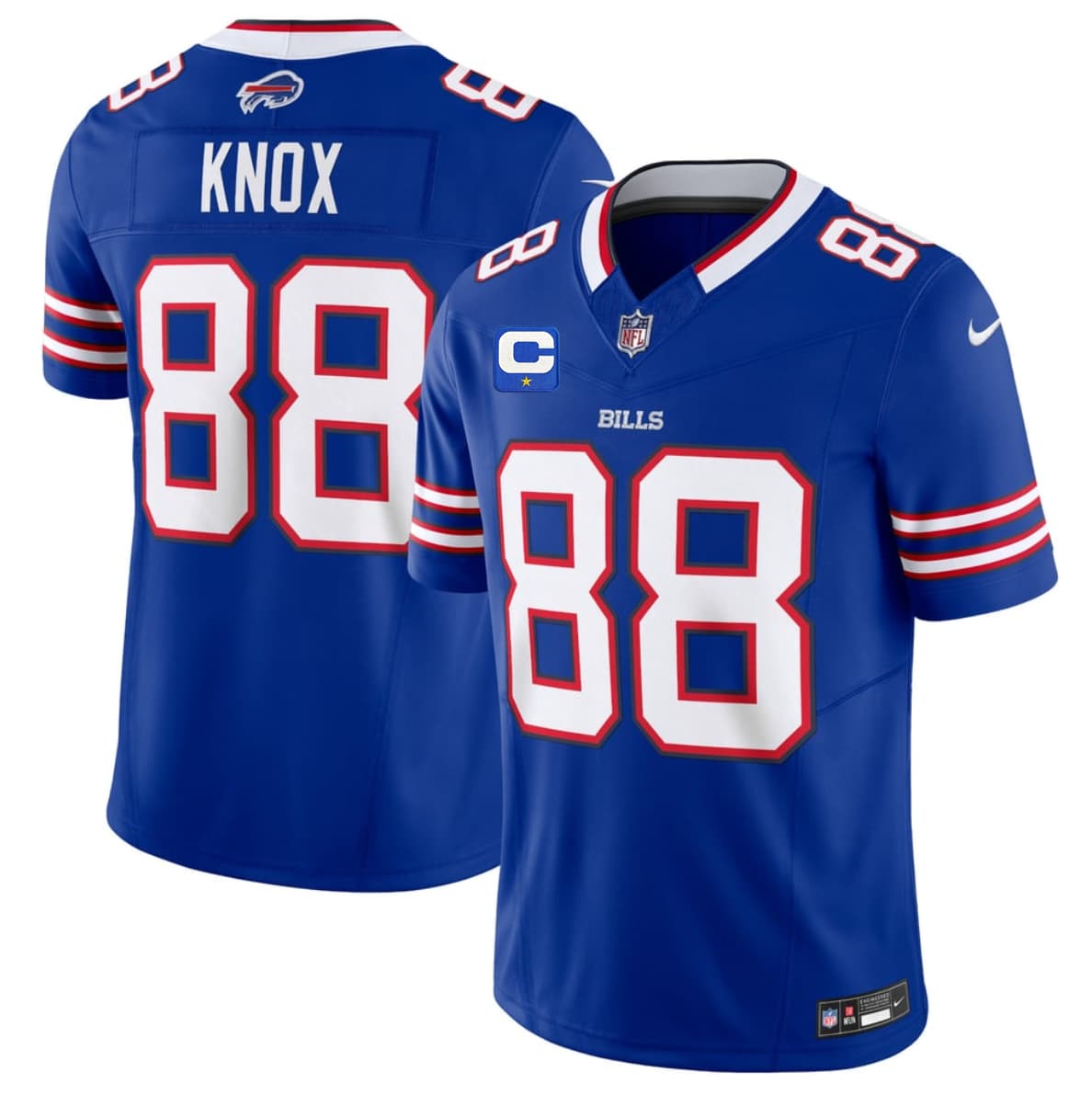Men's Buffalo Bills #88 Dawson Knox Blue 2026 F.U.S.E. With 1-Star C Patch Vapor Untouchable Limited Stitched Football Jersey Men's Buffalo Bills #88 Dawson Knox Blue 2026 F.U.S.E. With 1-Star C Patch Vapor Untouchable Limited Stitched Football Jersey