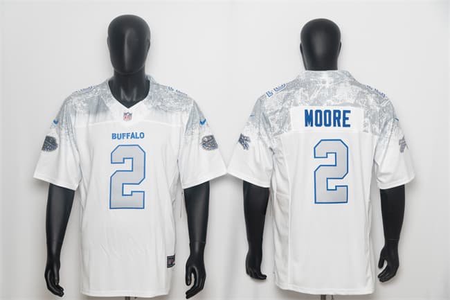 Men's Buffalo Bills #2 D.J. Moore White 2025 F.U.S.E. “Rivalries” Vapor Untouchable Limited Stitched Football Jersey Men's Buffalo Bills #2 D.J. Moore White 2025 F.U.S.E. “Rivalries” Vapor Untouchable Limited Stitched Football Jersey