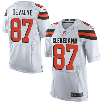 Nike Browns #87 Seth DeValve White Men's Stitched NFL New Elite Jersey Nike Browns #87 Seth DeValve White Men's Stitched NFL New Elite Jersey