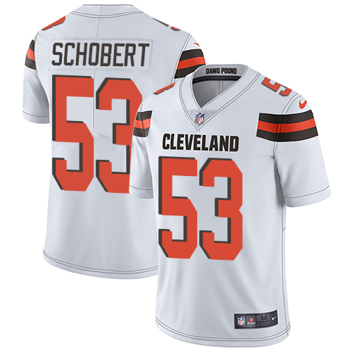 Nike Browns #53 Joe Schobert White Men's Stitched NFL Vapor Untouchable Limited Jersey Nike Browns #53 Joe Schobert White Men's Stitched NFL Vapor Untouchable Limited Jersey