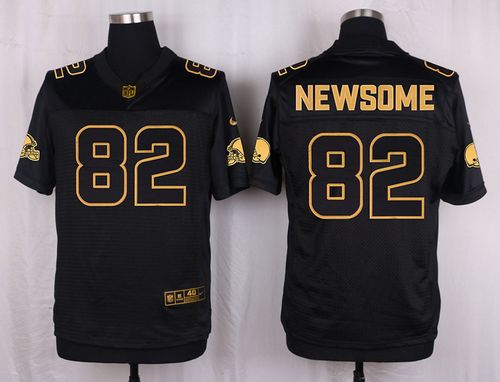 Nike Browns #82 Ozzie Newsome Black Men's Stitched NFL Elite Pro Line Gold Collection Jersey Nike Browns #82 Ozzie Newsome Black Men's Stitched NFL Elite Pro Line Gold Collection Jersey