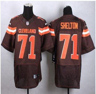 New Cleveland Browns #71 Danny Shelton Brown Team Color Men's Stitched NFL New Elite jersey