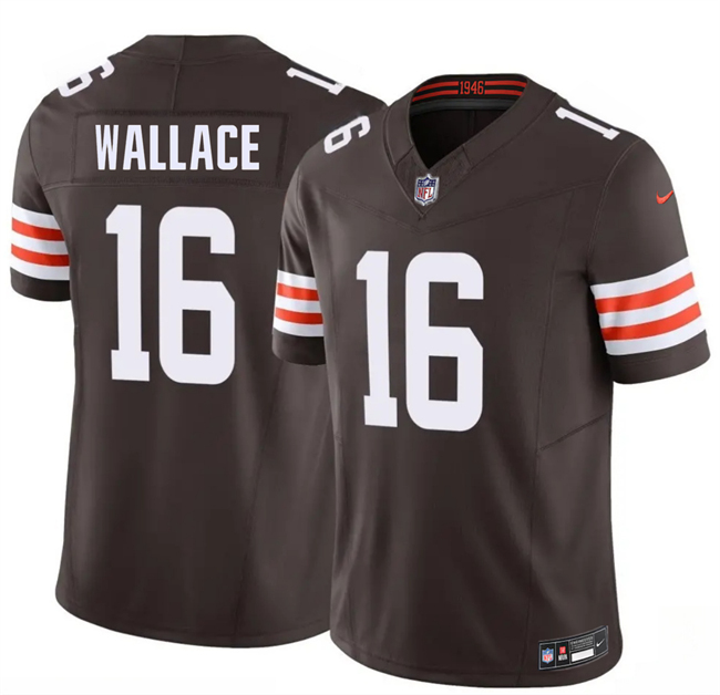 Men's Cleveland Browns #16 Tylan Wallace Brown 2026 F.U.S.E. Vapor Limited Stitched Football Jersey
