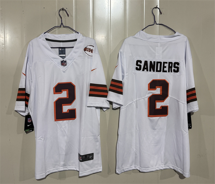 Men's Cleveland Browns #2 Shedeur Sanders White 2026 1946 Collection Vapor Limited Stitched Football Jersey Men's Cleveland Browns #2 Shedeur Sanders White 2026 1946 Collection Vapor Limited Stitched Football Jersey