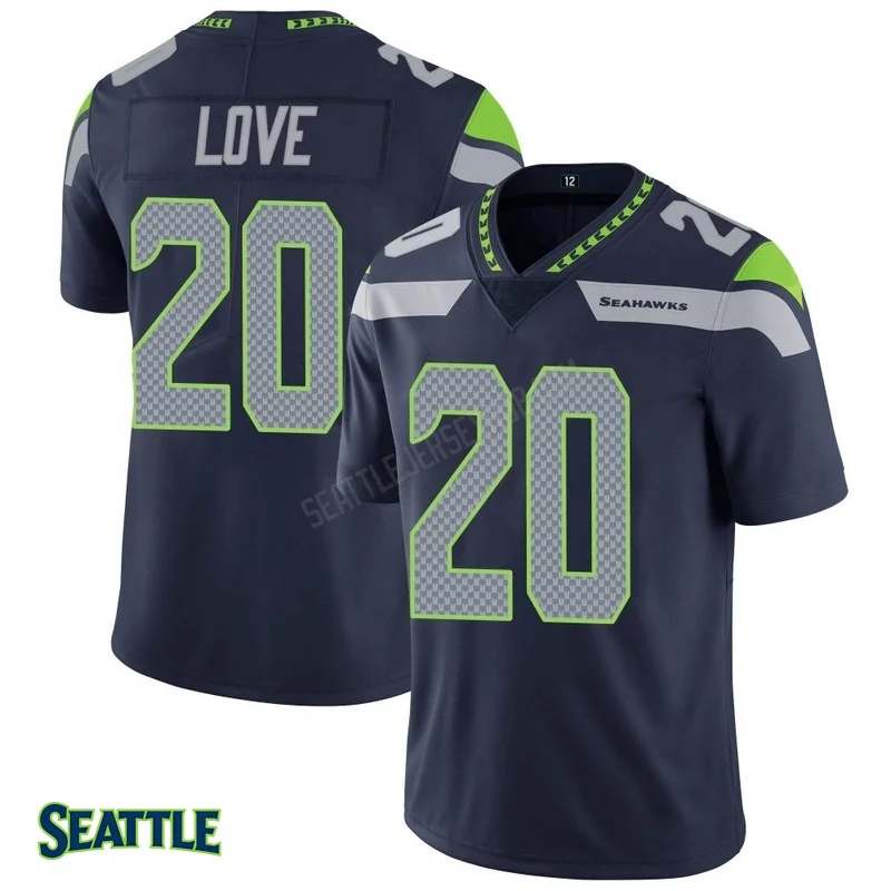 Men's Seattle Seahawks #20 Julian Love Limited Navy Team Color Vapor Untouchable Jersey