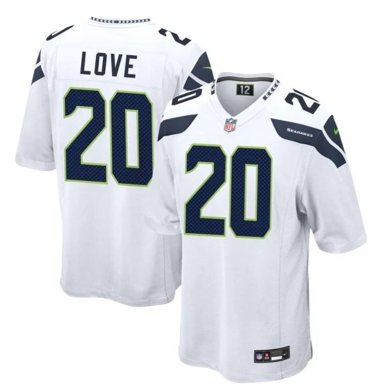 Men's Seattle Seahawks #20 Julian Love White Limited Vapor Untouchable Jersey