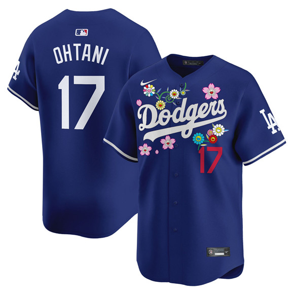 Men's Los Angeles Dodgers #17 Shohei Ohtani Royal Takashi Murakami 2025 Vapor Limited Stitched Baseball Jersey