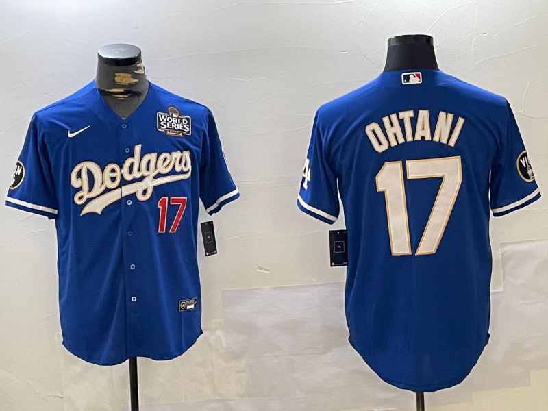 Men's Los Angeles Dodgers #17 Shohei Ohtani 2024 World Series Champions Cool Base Stitched Baseball Jersey Men's Los Angeles Dodgers #17 Shohei Ohtani 2024 World Series Champions Cool Base Stitched Baseball Jersey