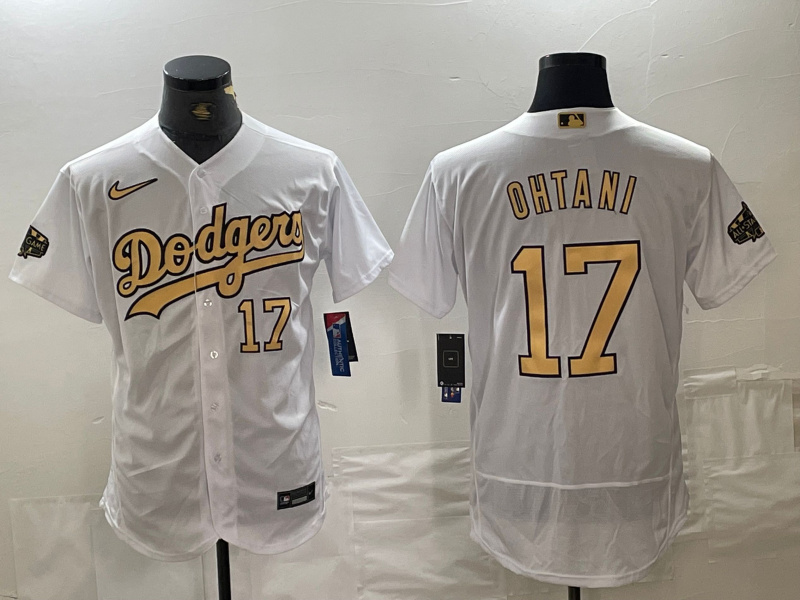 Men's Los Angeles Dodgers #17 Shohei Ohtani Number White 2022 All Star Stitched Flex Base Nike Jerseys Men's Los Angeles Dodgers #17 Shohei Ohtani Number White 2022 All Star Stitched Flex Base Nike Jerseys