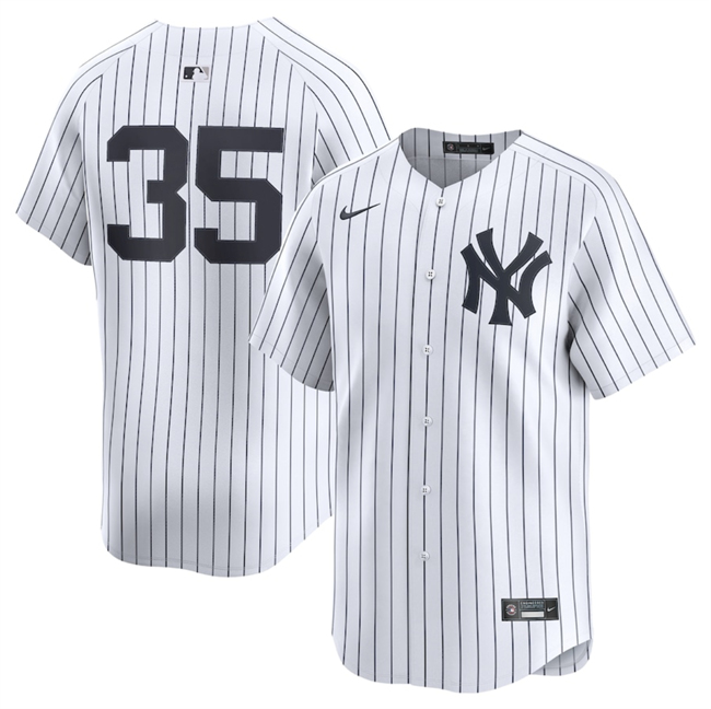 Men's New York Yankees #35 Cody Bellinger White 2024 Home Limited Stitched Baseball Jersey Men's New York Yankees #35 Cody Bellinger White 2024 Home Limited Stitched Baseball Jersey