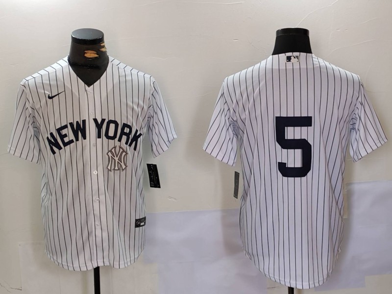 Men's New York Yankees #5 Joe DiMaggio White Cool Base Stitched Baseball Jersey 5 Men's New York Yankees #5 Joe DiMaggio White Cool Base Stitched Baseball Jersey 5