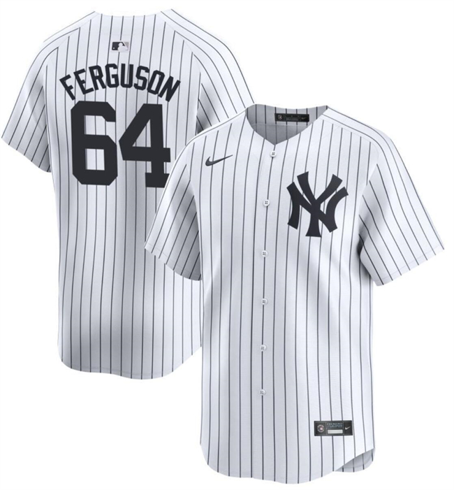 Men's New York Yankees #64 Derek Jeter White 2024 Home Limited Cool Base Stitched Baseball Jersey Men's New York Yankees #64 Derek Jeter White 2024 Home Limited Cool Base Stitched Baseball Jersey