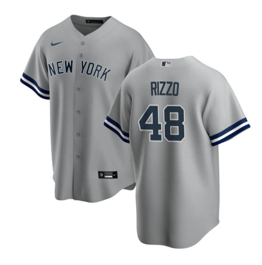 Men's New York Yankees #48 Anthony Rizzo Grey Cool Base Stitched Baseball Jersey Men's New York Yankees #48 Anthony Rizzo Grey Cool Base Stitched Baseball Jersey