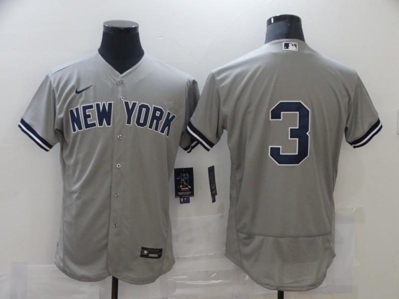 Nike Men's New York Yankees #3 Babe Ruth Gray MLB Jersey Nike Men's New York Yankees #3 Babe Ruth Gray MLB Jersey