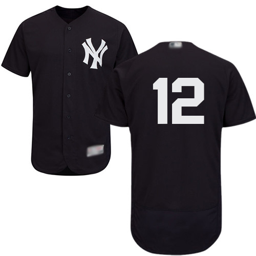 Yankees #12 Troy Tulowitzki Navy Blue Flexbase Authentic Collection Stitched Baseball Jersey Yankees #12 Troy Tulowitzki Navy Blue Flexbase Authentic Collection Stitched Baseball Jersey