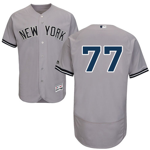 Yankees #77 Clint Frazier Grey Flexbase Authentic Collection Stitched Baseball Jersey Yankees #77 Clint Frazier Grey Flexbase Authentic Collection Stitched Baseball Jersey