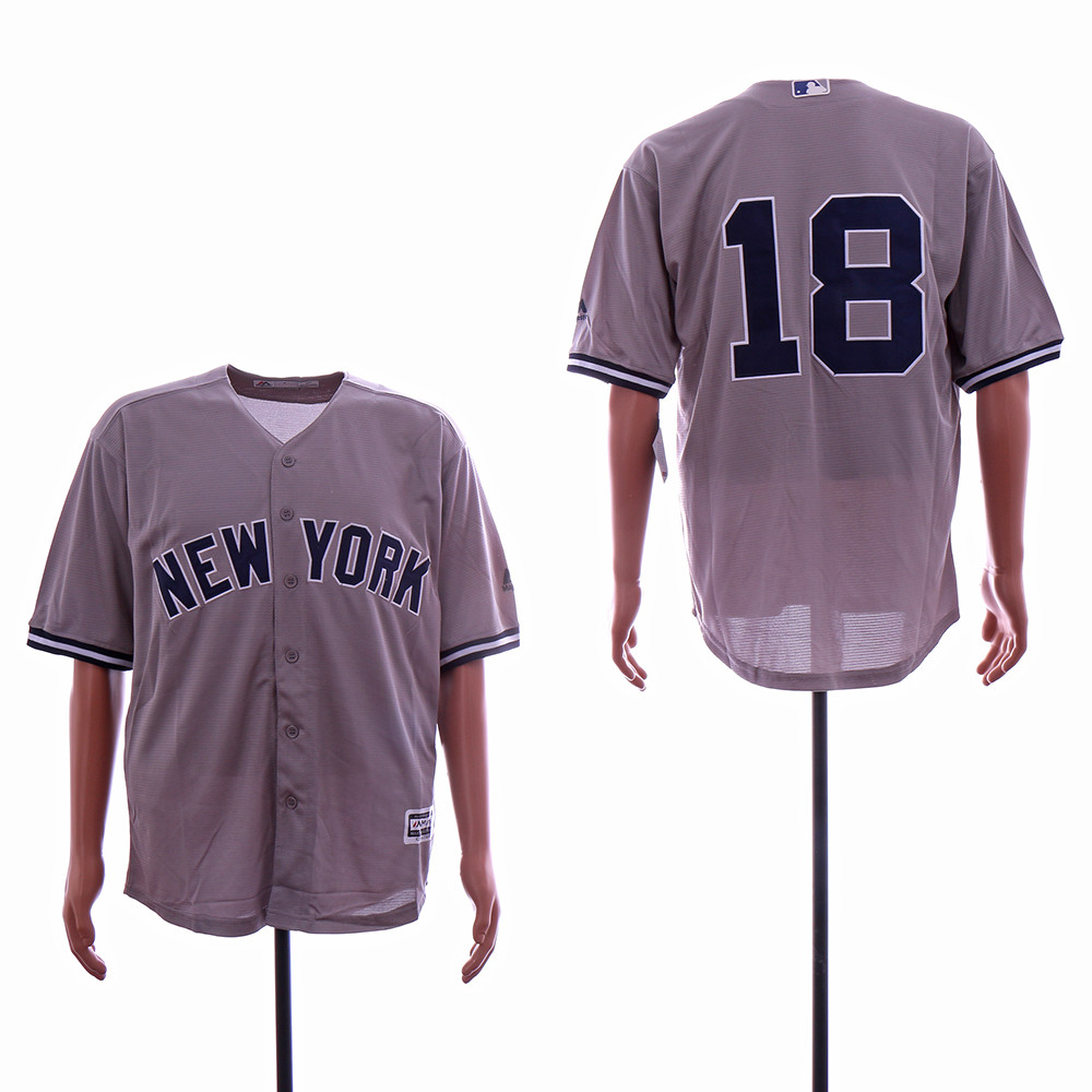 Yankees 18 Didi Gregorius Gray Cool Base Player Number Jersey Yankees 18 Didi Gregorius Gray Cool Base Player Number Jersey