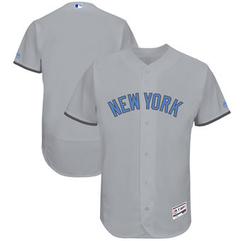 Men's New York Yankees Majestic Gray Father's Day FlexBase Team Jersey Men's New York Yankees Majestic Gray Father's Day FlexBase Team Jersey