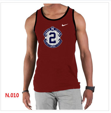 New Derek Jeter New York Yankees Official Final Season Commemorative Logo men Tank Top Red New Derek Jeter New York Yankees Official Final Season Commemorative Logo men Tank Top Red