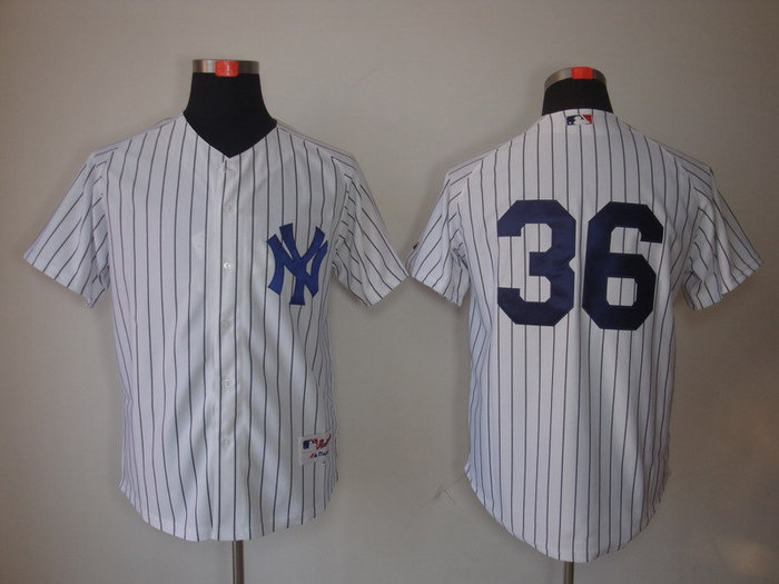 MLB New York Yankees 36# Kevin Youkilis white Jerseys(Black Stripe) MLB New York Yankees 36# Kevin Youkilis white Jerseys(Black Stripe)