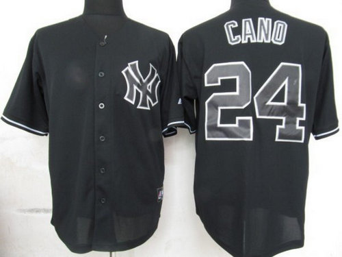 MLB New York Yankees 24 Cano Black Fashion Jerseys MLB New York Yankees 24 Cano Black Fashion Jerseys