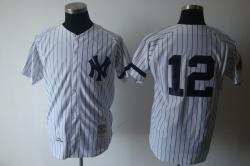 New York Yankees #12 White Jerseys