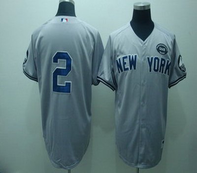 New York Yankees 2 Derek Jeter Grey Jersey GMS THE BOSS New York Yankees 2 Derek Jeter Grey Jersey GMS THE BOSS