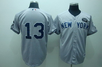 New York Yankees 13 Alex Rodriguez Grey Jerseys GMS THE BOSS