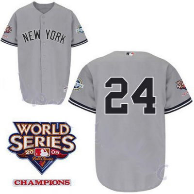 New York Yankees 24 Robinson Can Grey jerseys
