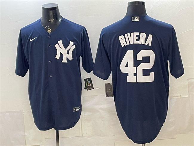 Men's New York Yankees #42 Mariano Rivera Navy Limited Stitched Baseball Jersey Men's New York Yankees #42 Mariano Rivera Navy Limited Stitched Baseball Jersey