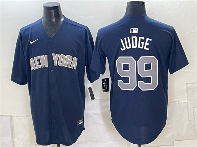 Men's New York Yankees #99 Aaron Judge Navy Limited Stitched Baseball Jerseys