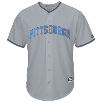 Men's Pittsburgh Pirates Majestic Gray Father's Day Cool Base Replica Jersey