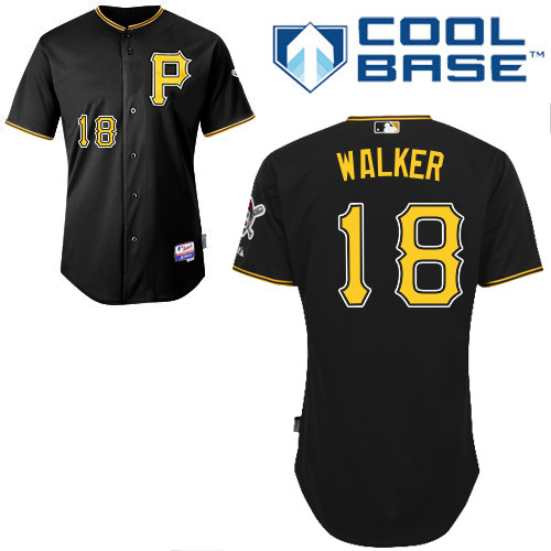 Pittsburgh Pirates #18Neil Walker Authentic Andrew McCutchen Alternate black Jersey