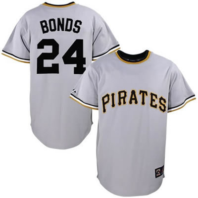 Pittsburgh Pirates #24 Barry Bonds Grey Jersey Pittsburgh Pirates #24 Barry Bonds Grey Jersey