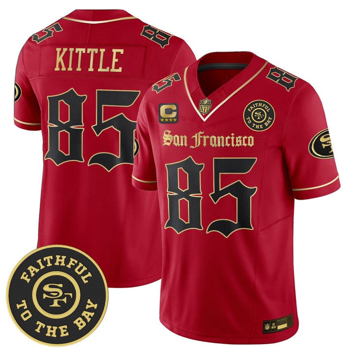 Men's San Francisco 49ers #85 George kittle 'Gothic Edition' Red Black Vapor Limited Jersey