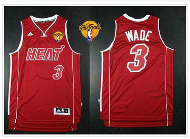 Miami Heat #3 Dwyane Wade Red Pride Swingman Finals Patch Stitched NBA Jersey Miami Heat #3 Dwyane Wade Red Pride Swingman Finals Patch Stitched NBA Jersey
