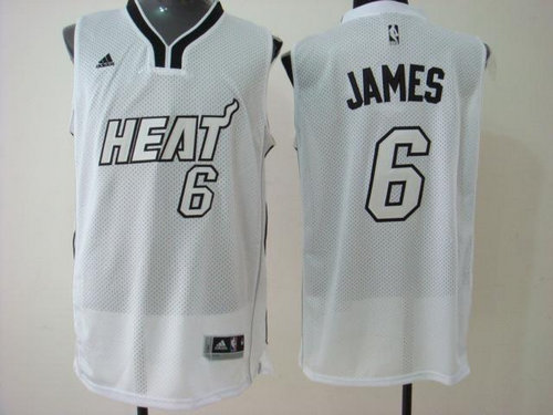 Miami Heat 6 LeBron James white Number Jerseys Miami Heat 6 LeBron James white Number Jerseys